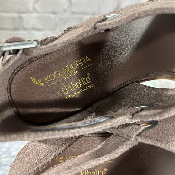 Koolaburra by UGG Kaiah Dark Tan Suede Open Toe Shooties Women’s 7.5M🌟NWOT🌟 - Picture 8 of 11